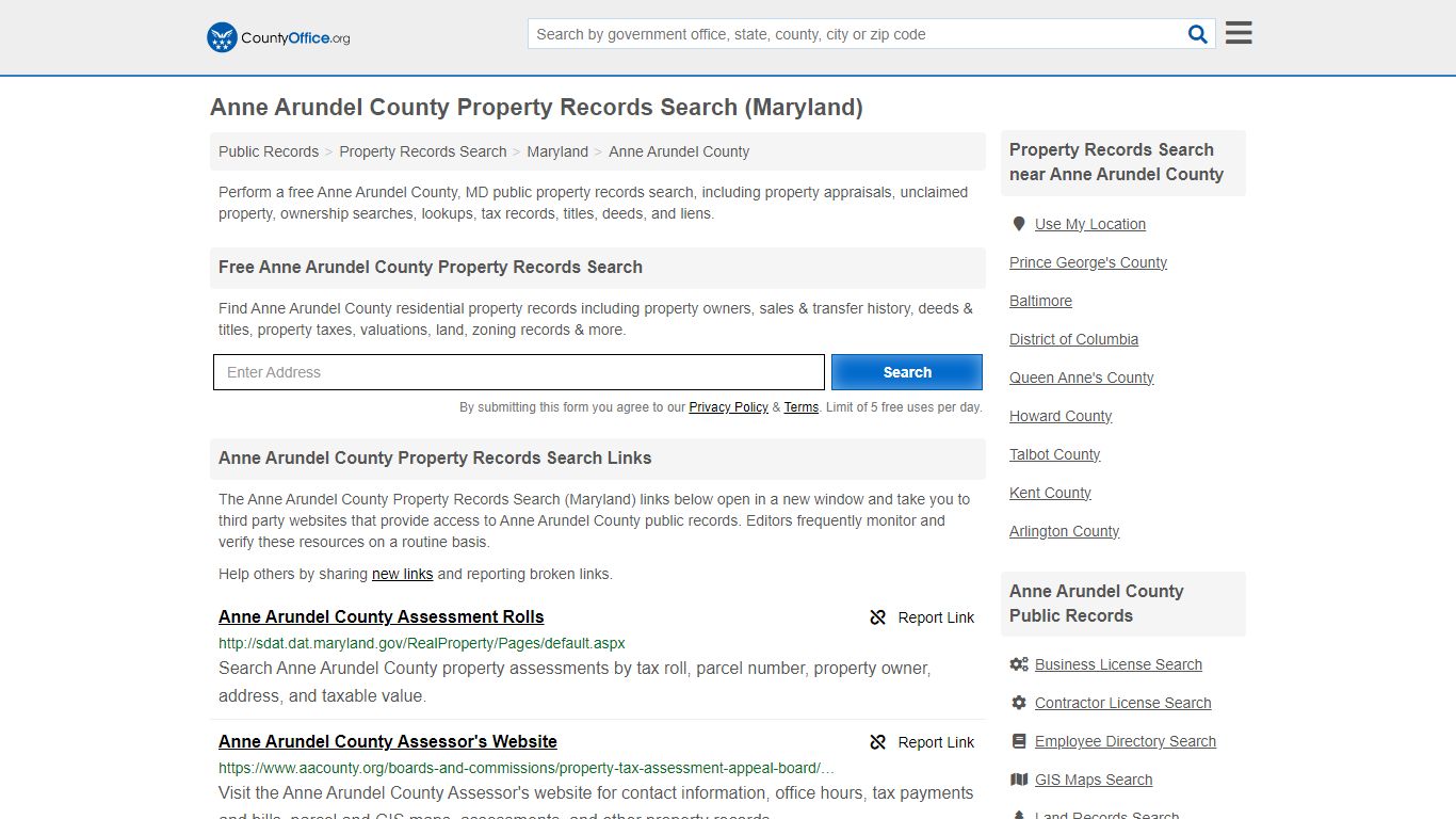 Anne Arundel County Property Records Search (Maryland)